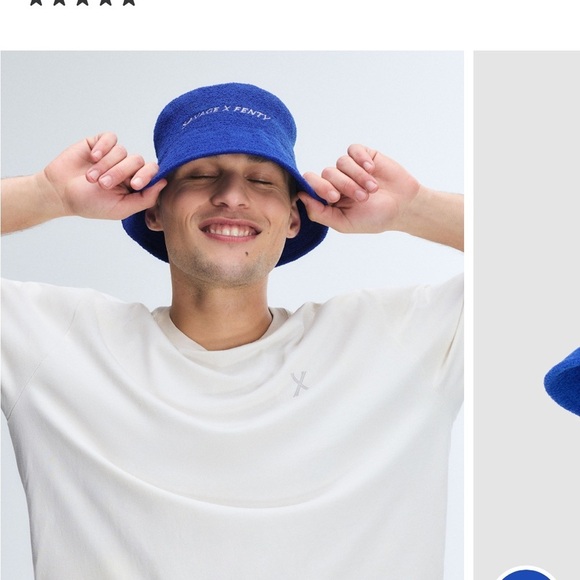 Savage x Fenty Terry Bucket Hat | Gemstone Blue | UNISEX | NEW WITH TAGS main image 5